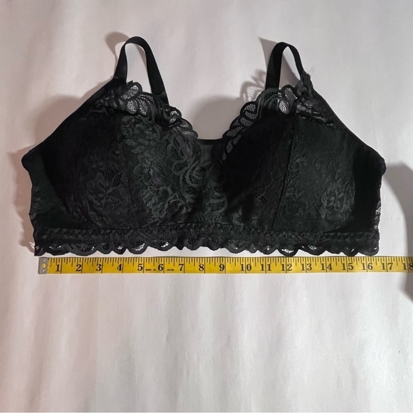 Bali Desire Wirefree unconventional lace Bra Bralette black fairy Stretch 2XL - Picture 12 of 12